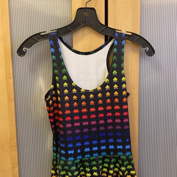 Blackmilk rainbow space invaders mini dress Size small - Picture 2 of 13